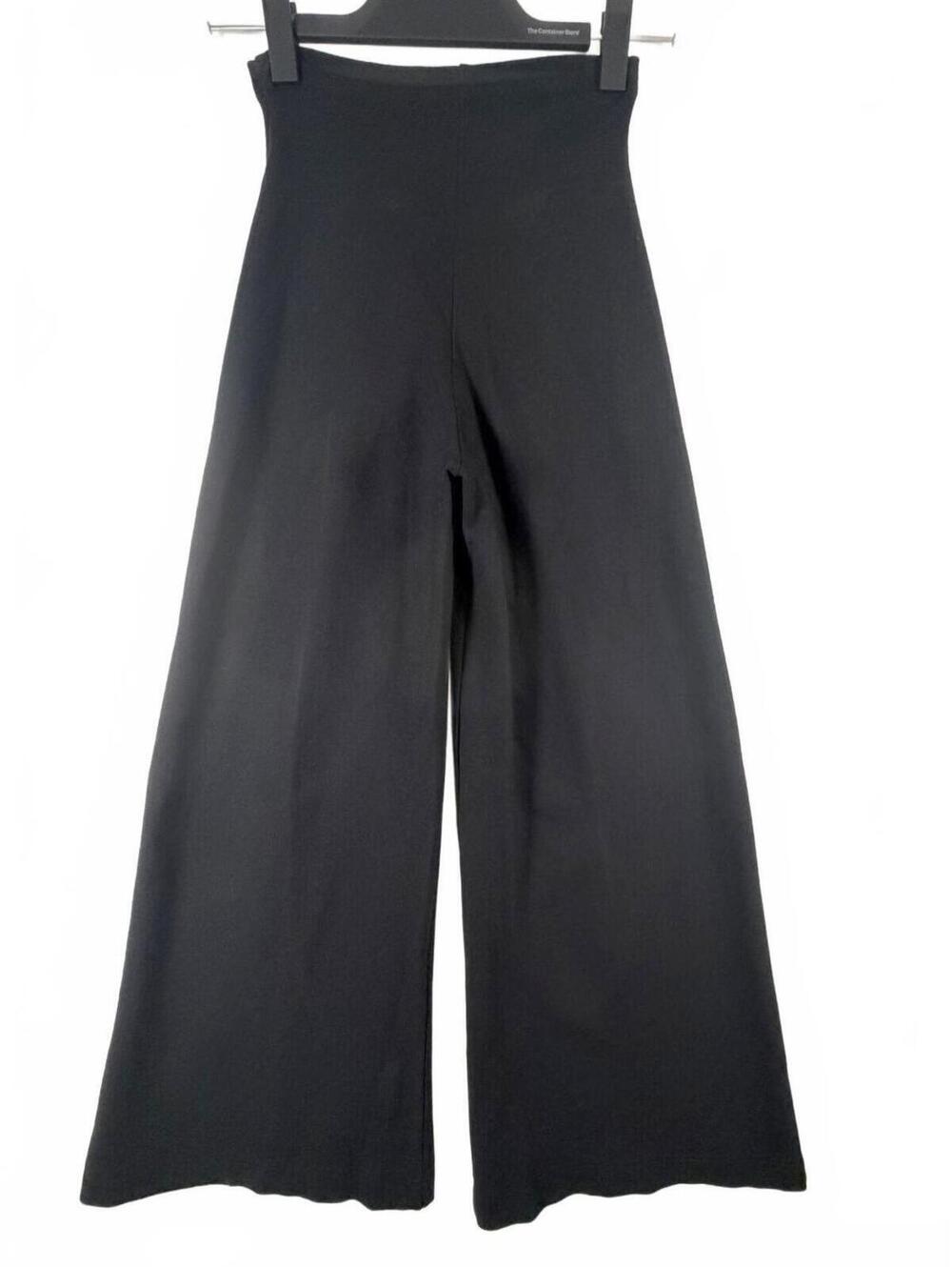 Ripley Rader Black Ponte Knit Wide Leg Pant High Waisted Designer Trouser Size 1